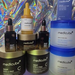 Skincare Set with Gold and Black Accents